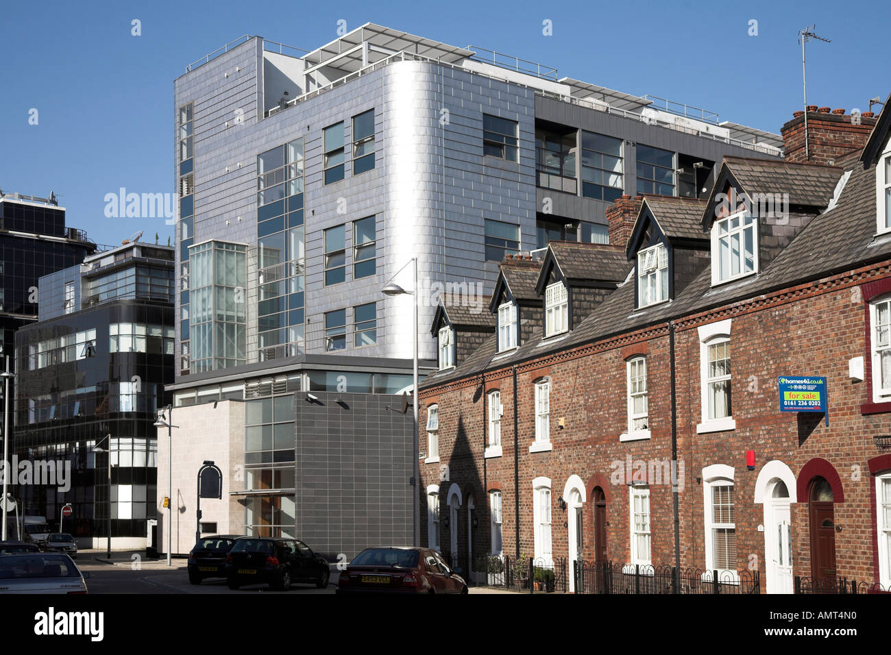 Refurbished and regenerated Victorian terraced housing on Leigh