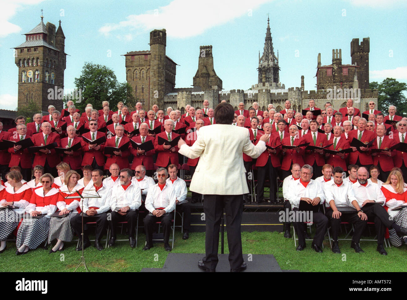 Cor Meibion De Cymru sing at Cardiff Castle South Wales UK GB Stock Photo