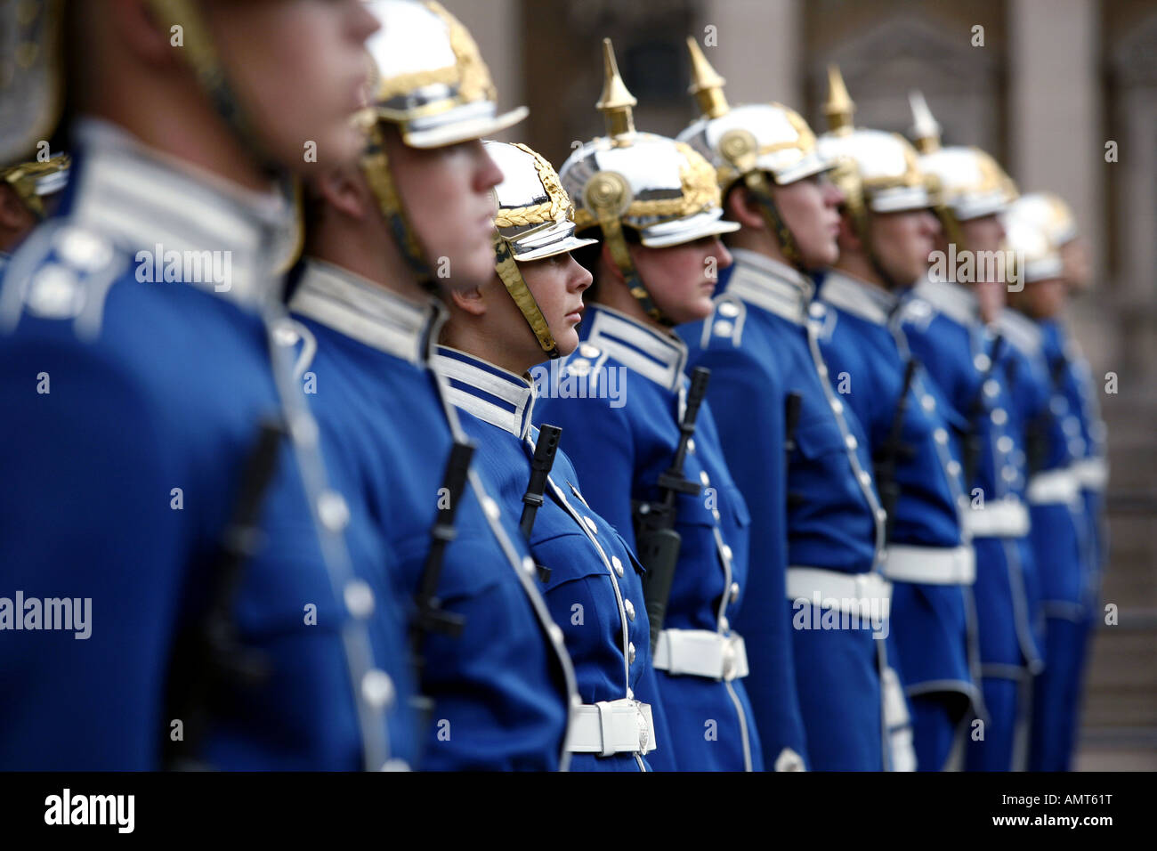 Royal Guards, Stockholm Palace, Stadsholmen, Stockholm, Sweden Stock Photo