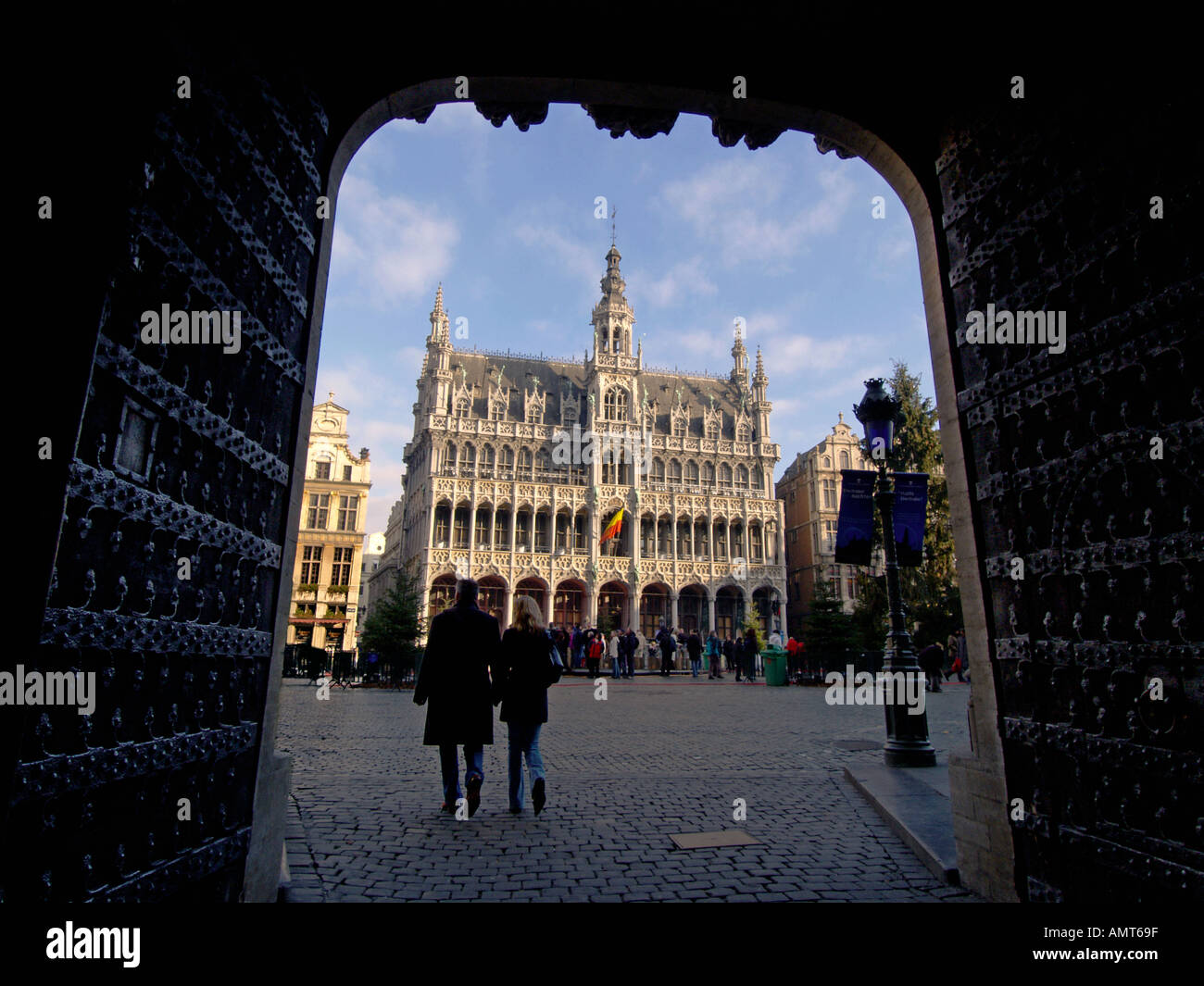 The Musee de la Ville museum on the Grand Place main square in Brussels Belgium Stock Photo