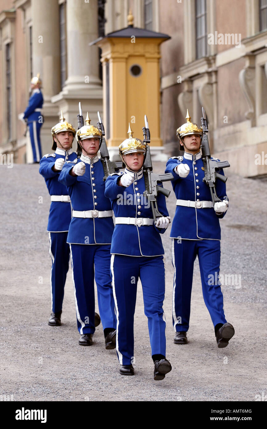 Changing of the guard, Stockholm Palace, Stadsholmen, Stockholm, Sweden Stock Photo