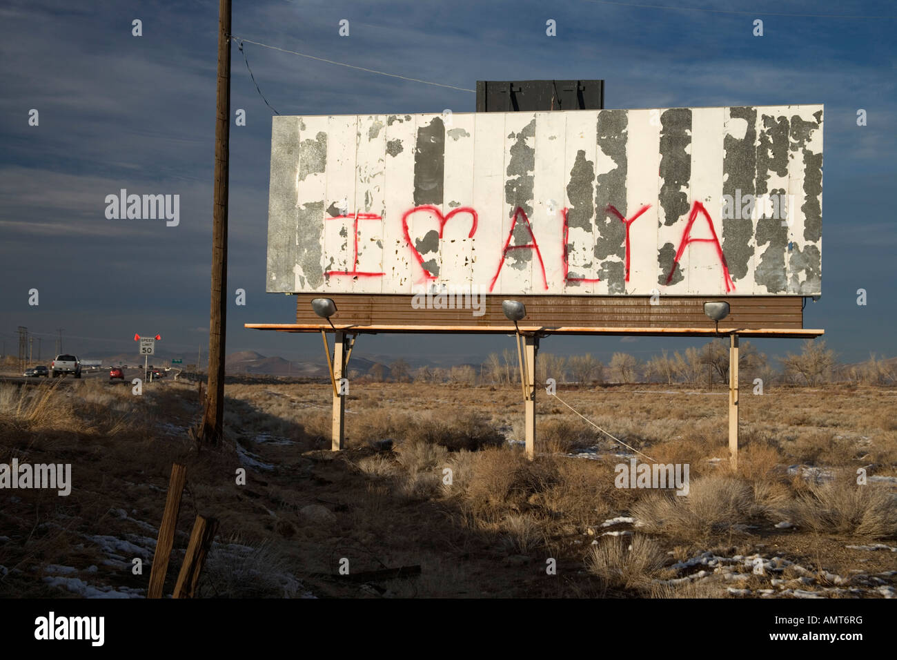 Billboard along highway Stock Photo Alamy