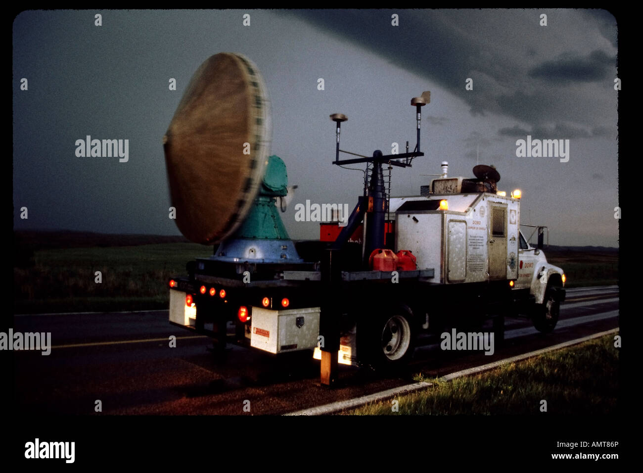 The Doppler on Wheels radar truck Stock Photo