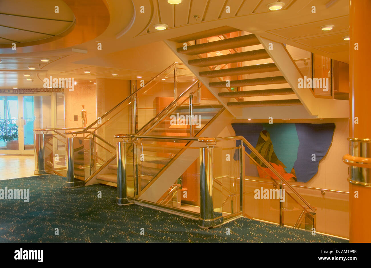 Cruise ship interior design floors and stairs Stock Photo Alamy