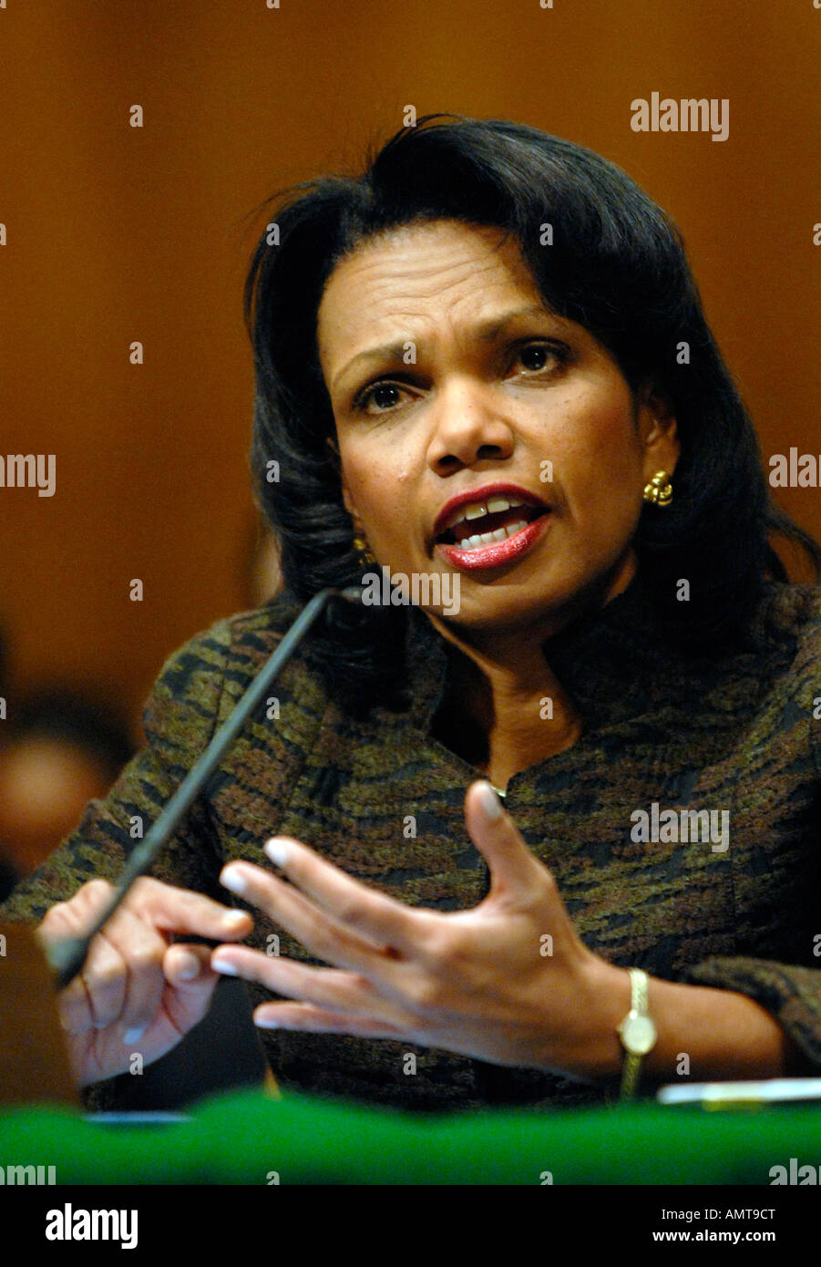 Secretary of State Condoleezza Rice testifies during a Senate Foreign ...
