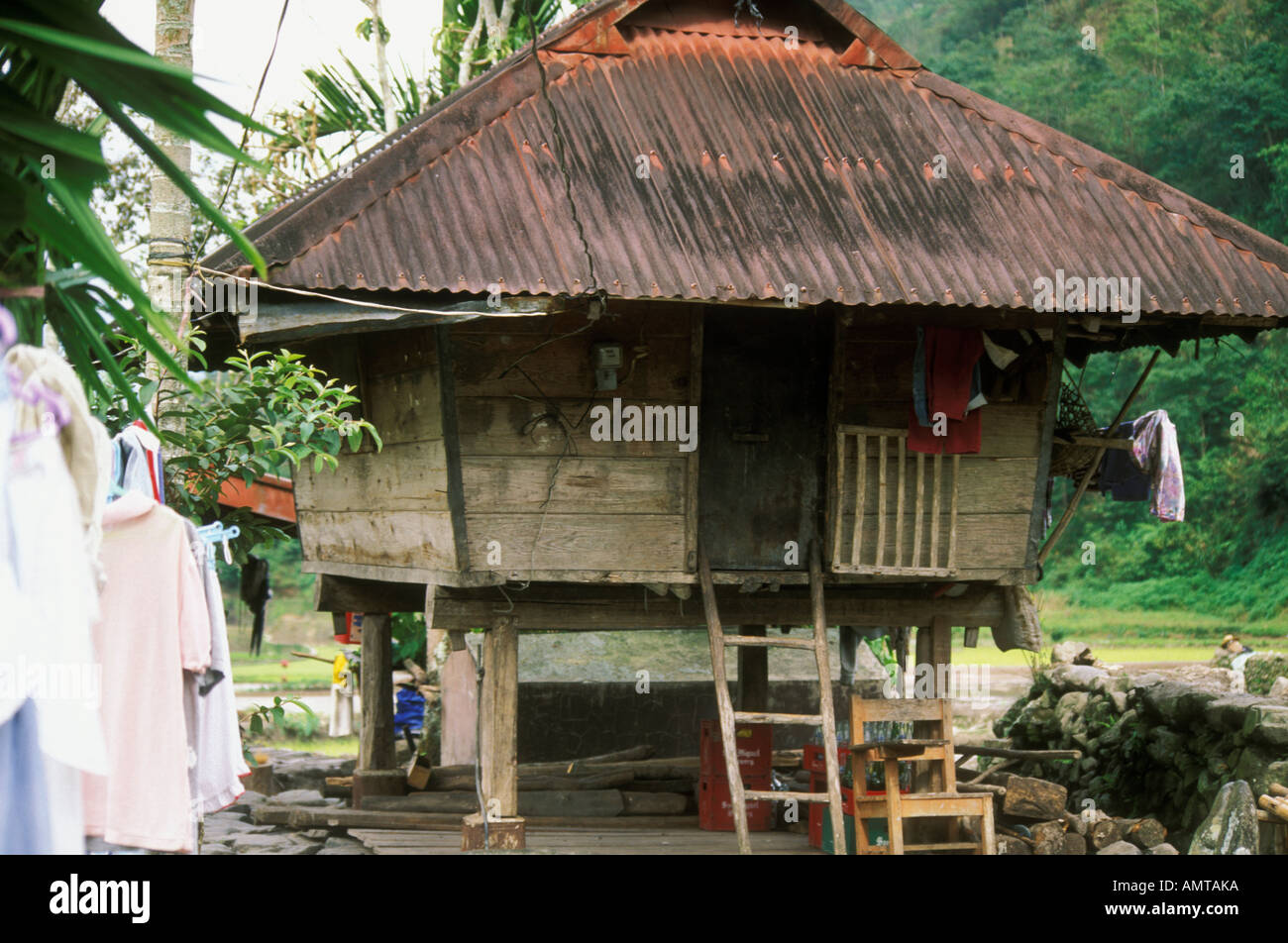 Philippines Traditional Ifugao Home Stock Photo