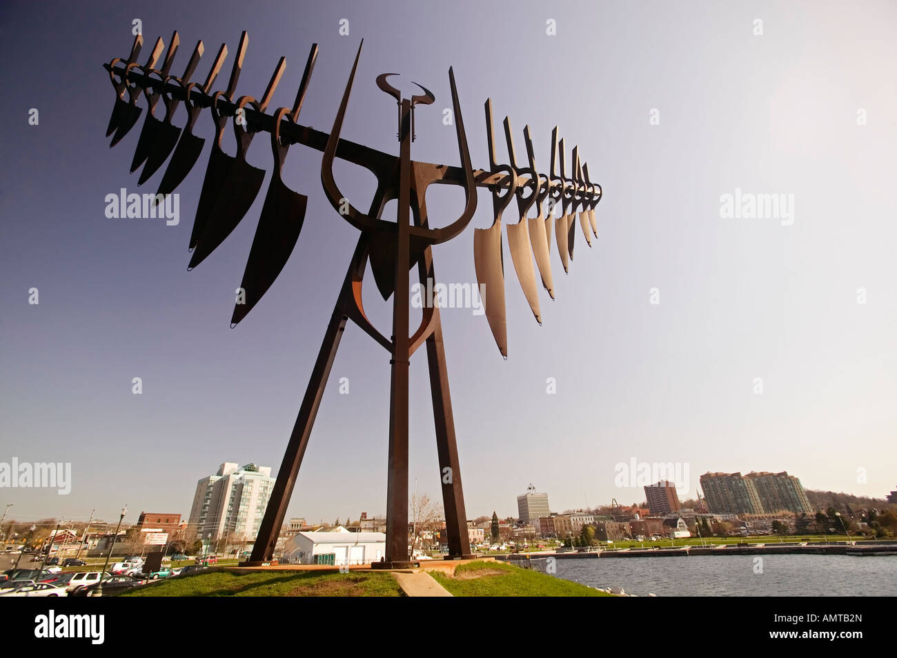 Metal Art, Canada, Ontario, Barrie, The Spirit Catcher, near Simcoe