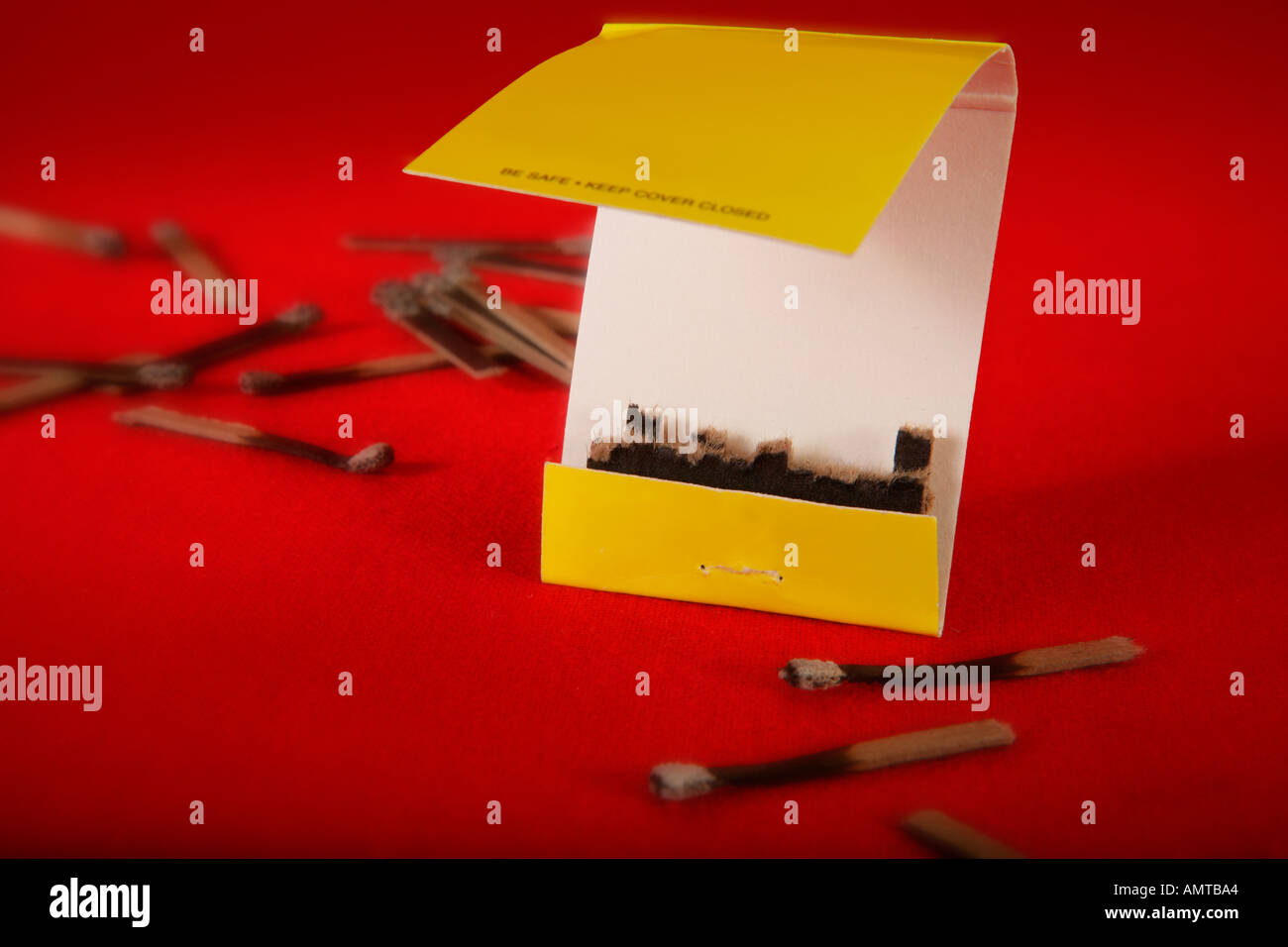 An empty package of paper matches Stock Photo Alamy