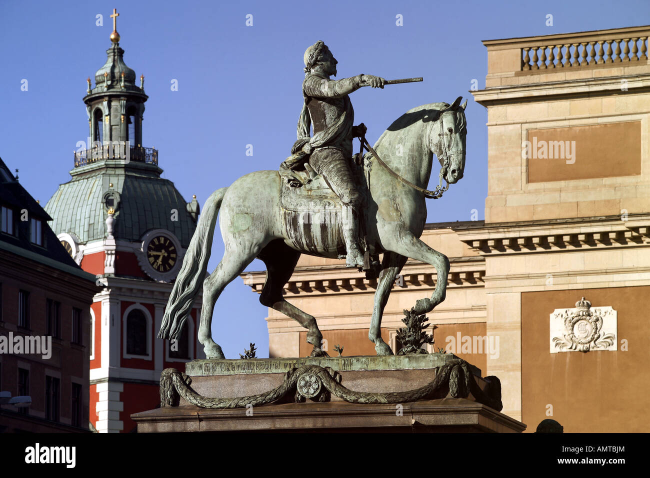 Statue of Gustav Adolf, Stockholm, Sweden Stock Photo