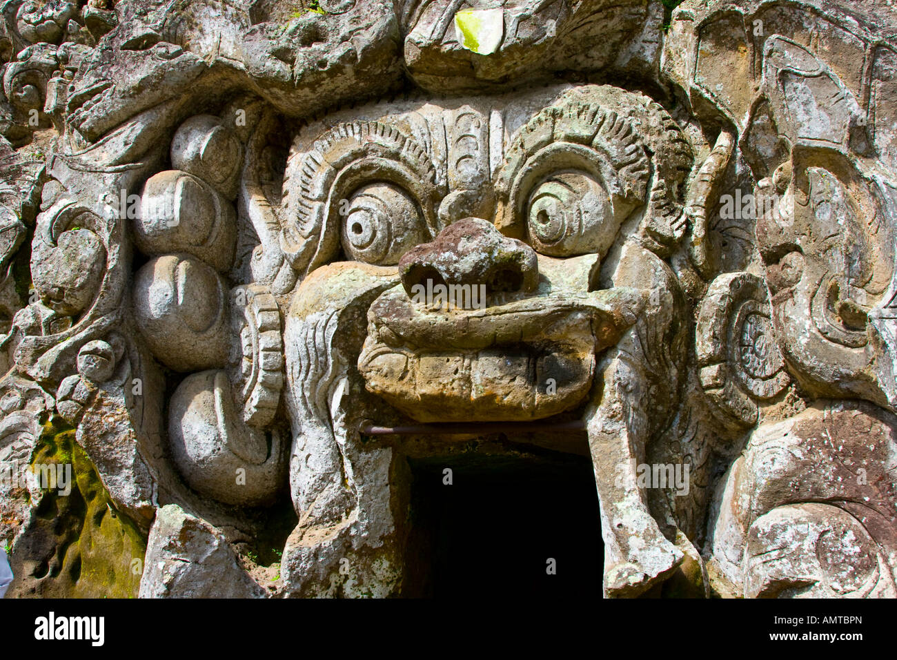 Elephant Cave or Goa Gajah Hindu Temple Ubud Bali Indonesia Stock Photo