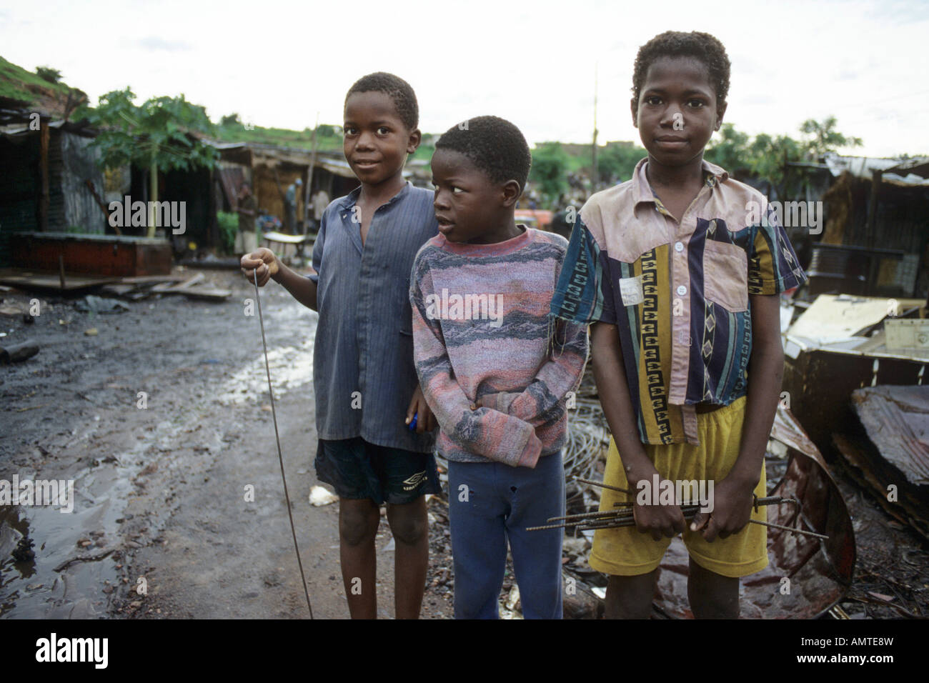 Children in a suburb of Bamako Stock Photo