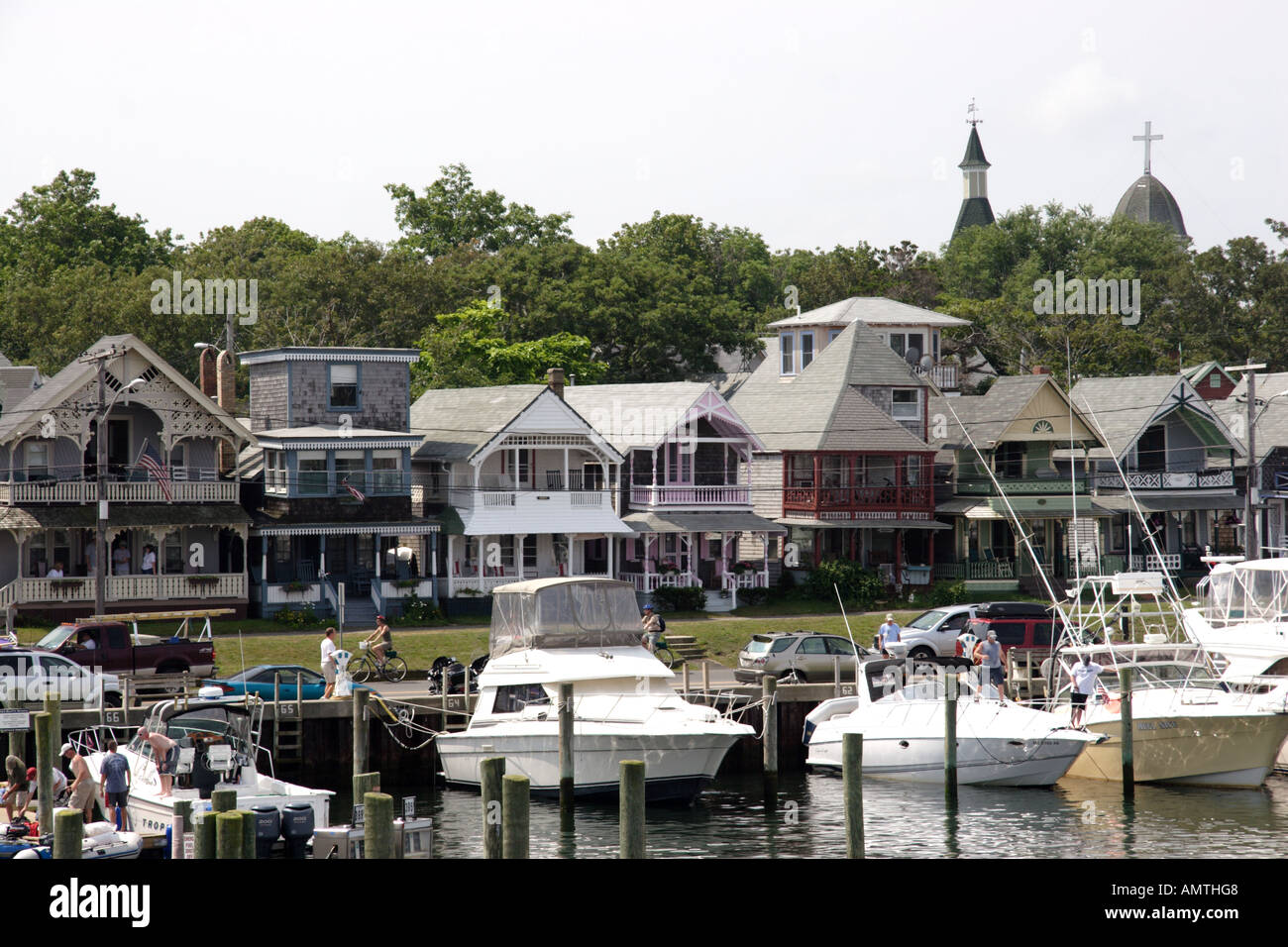 Oak Bluffs harbour Martha's Vineyard Stock Photo Alamy