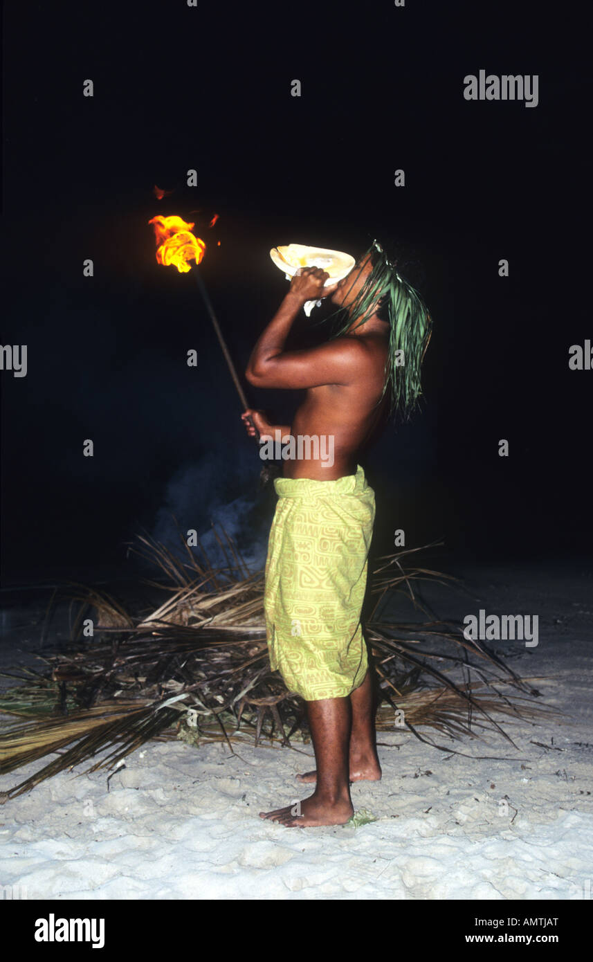 Fire dance in Western Samoa,South Pacific Stock Photo Alamy