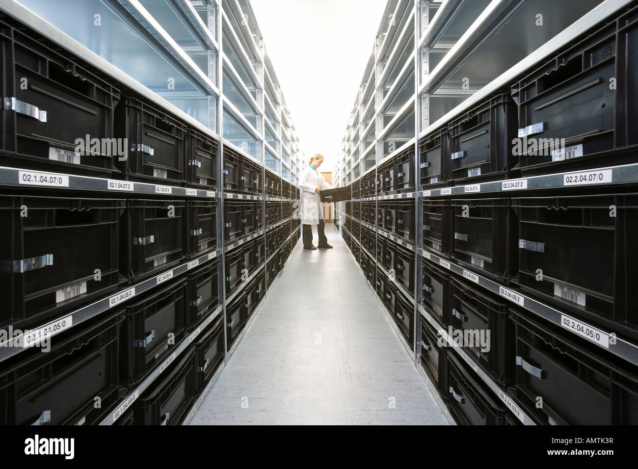 Metal shelves in a warehouse, Berlin, Germany Stock Photo Alamy