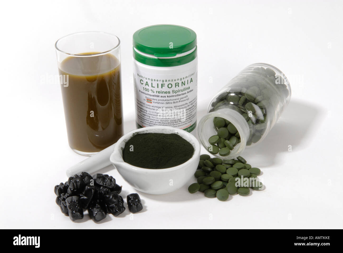 spirulina algal products Stock Photo Alamy