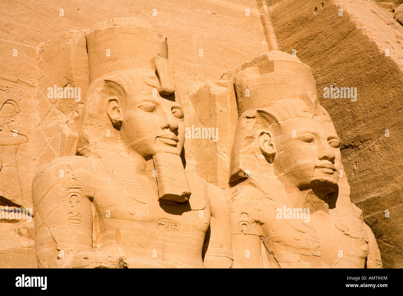 The Archaeological site of the Temple at Abu Simbel Stock Photo