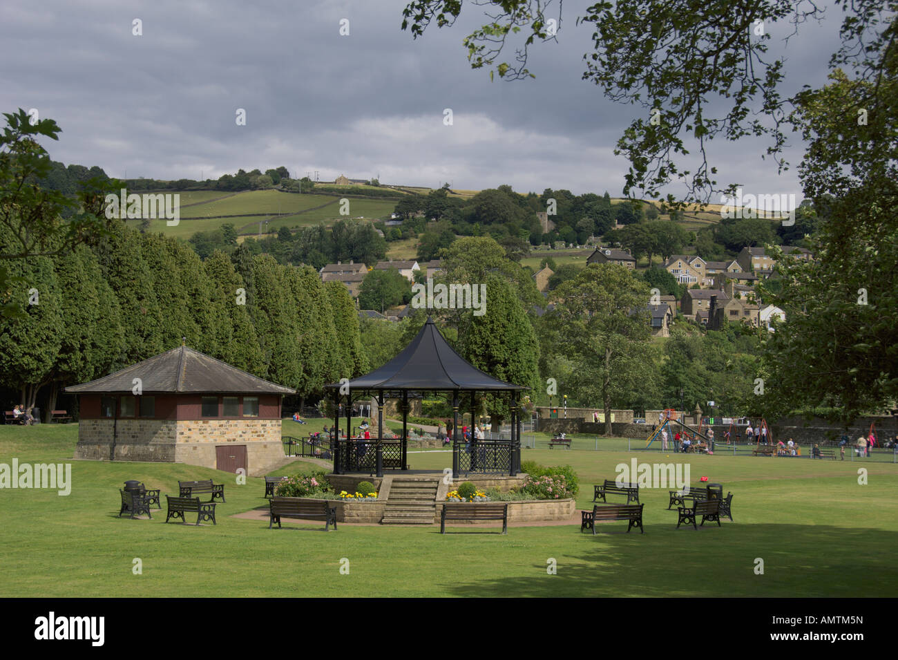 Bandstand Pateley Bridge Nidderdale Yorkshire Dales National Park ...