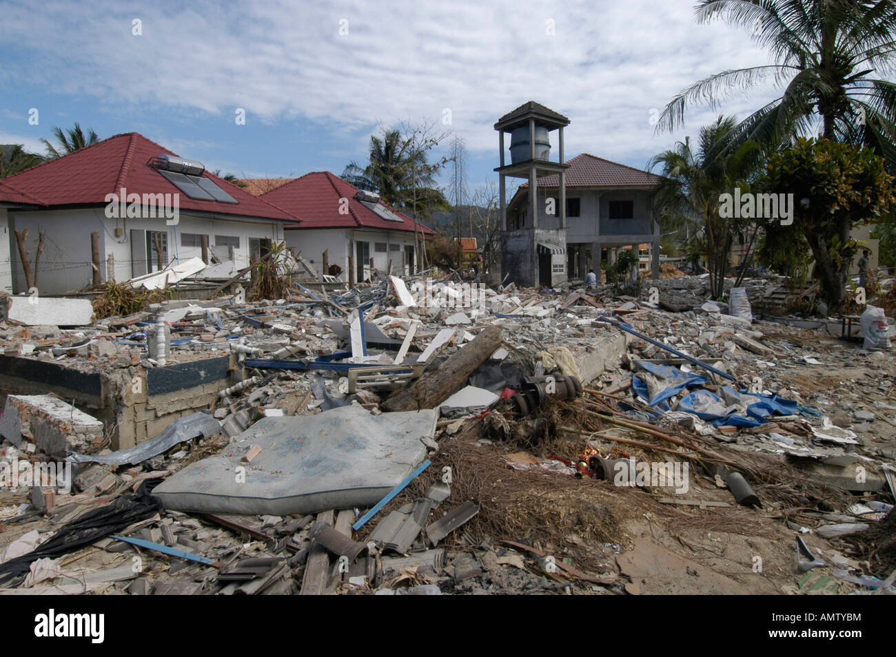 Tsunami workers in Puket Thailand Stock Photo Alamy