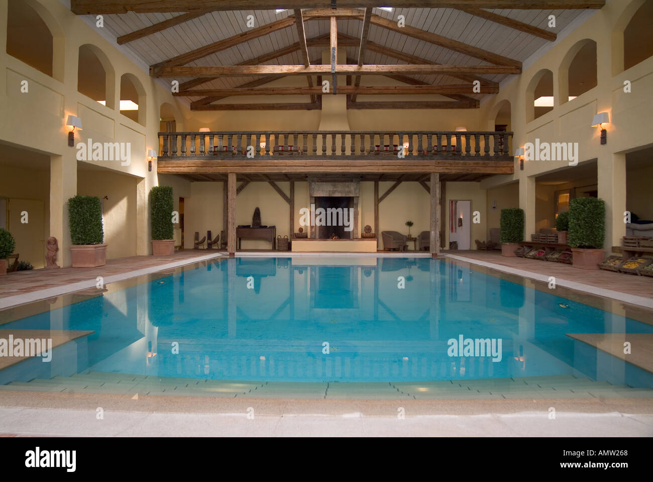 Fishpools Barn swimming pool complex in a barn Stock Photo - Alamy