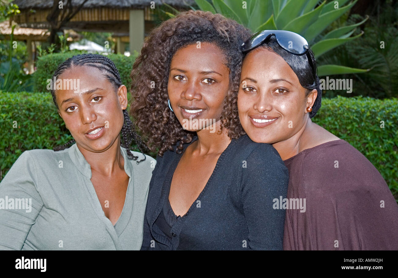 Three young Ethiopian women Stock Photo - Alamy