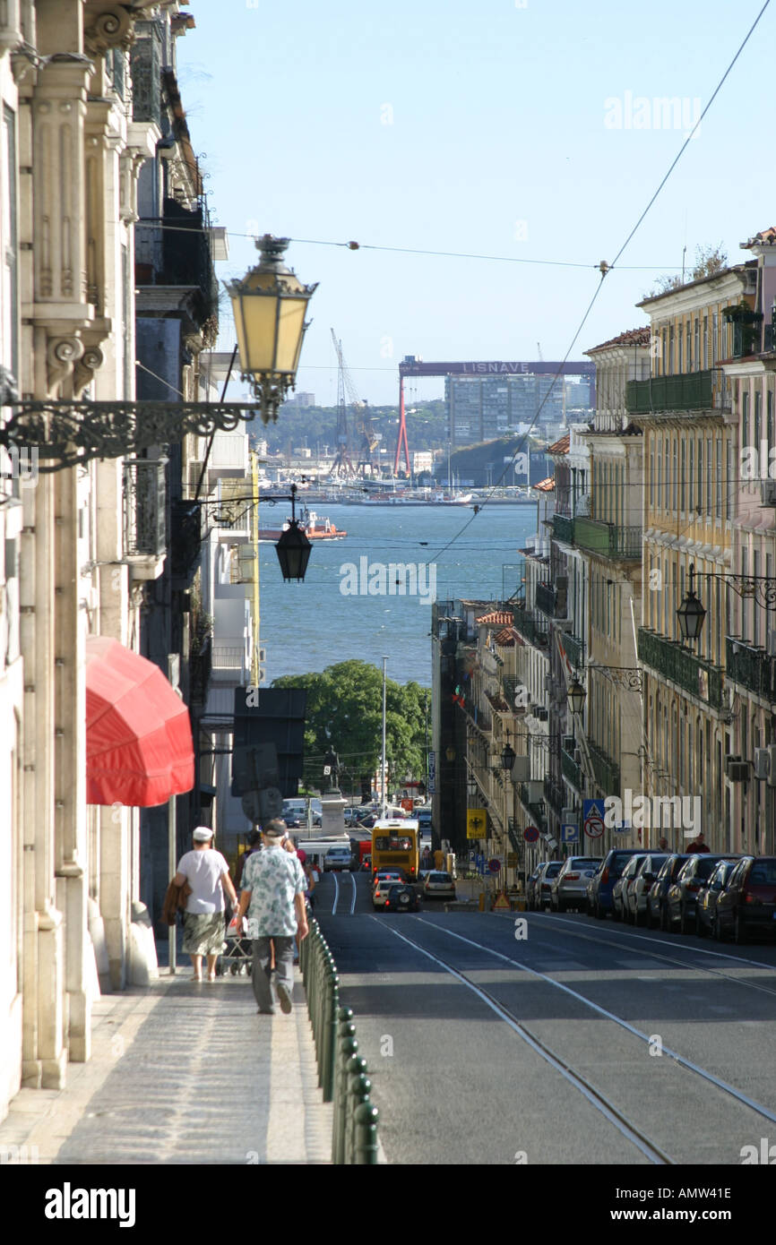 Lisbon Portugal Rua do Alecrím Stock Photo - Alamy