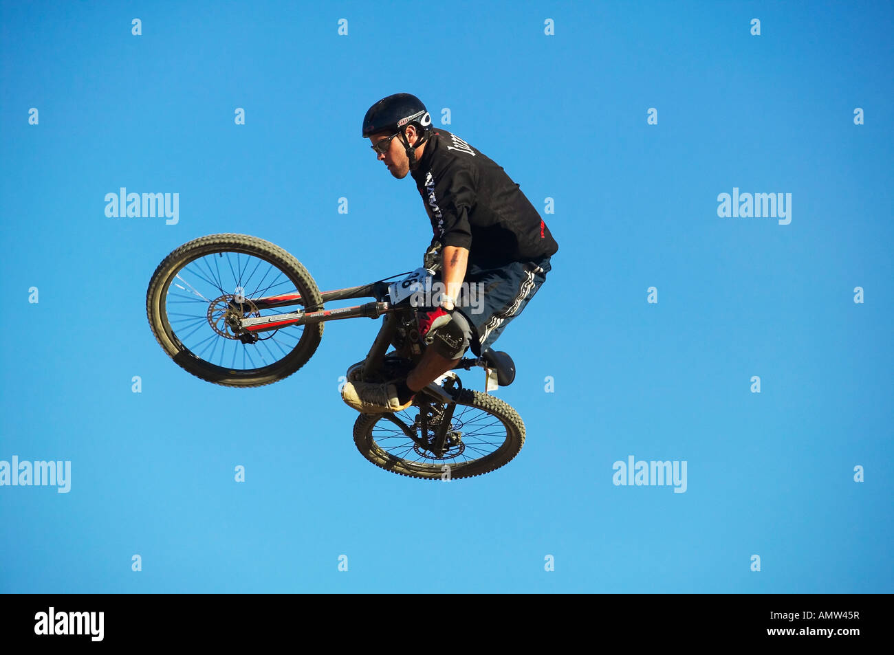 Mountain biking in pemberton british columbia Canada Stock Photo