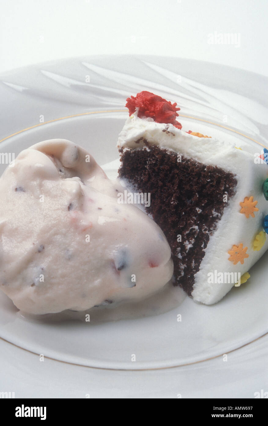 Ice Cream and Cake Stock Photo Alamy