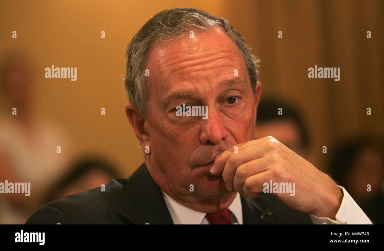 Mayor Michael Bloomberg testifies about the New York application for a Homeland Security Terrorism Preparedness Grant Stock Photo