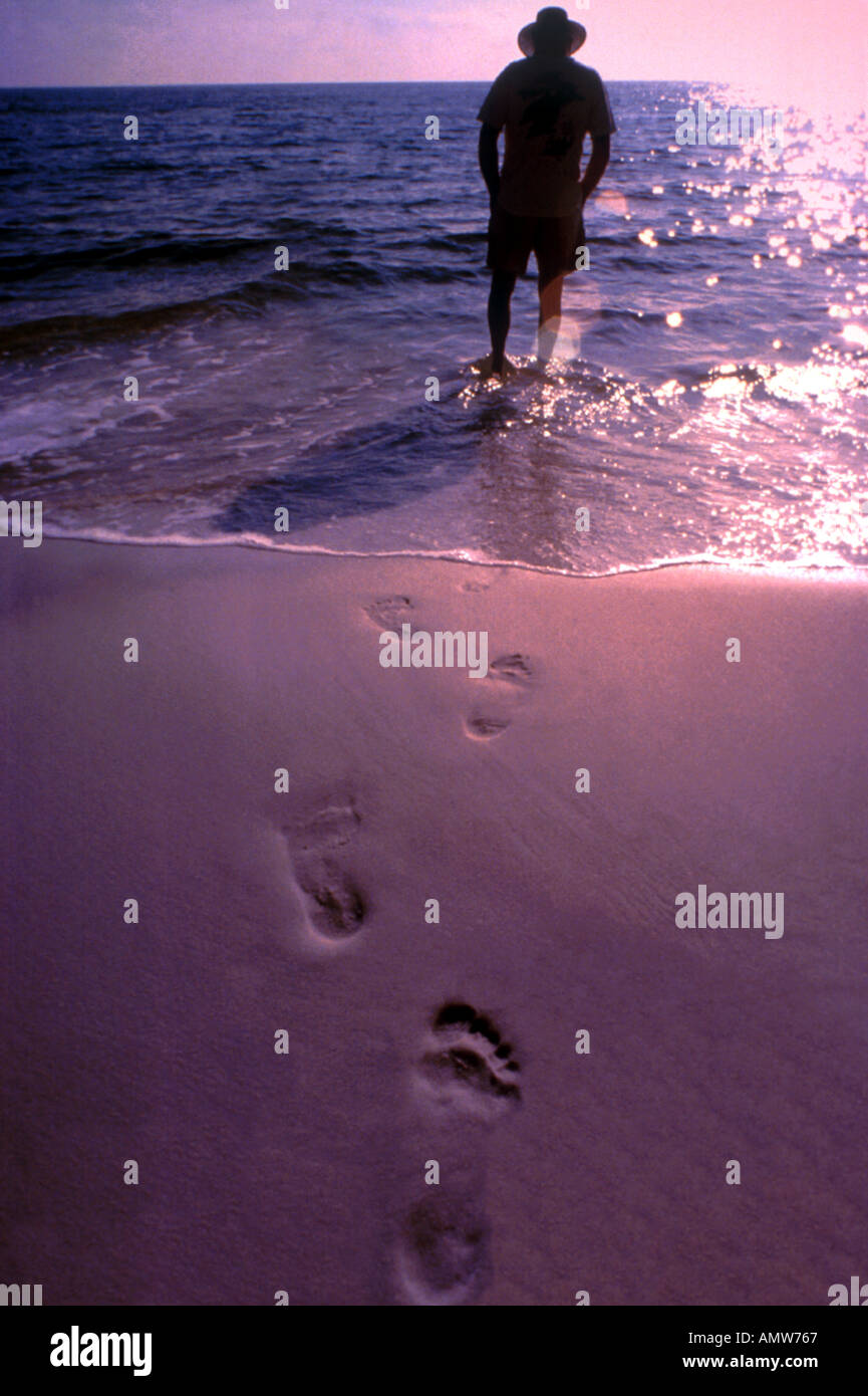 Footprints in the Sand Stock Photo Alamy