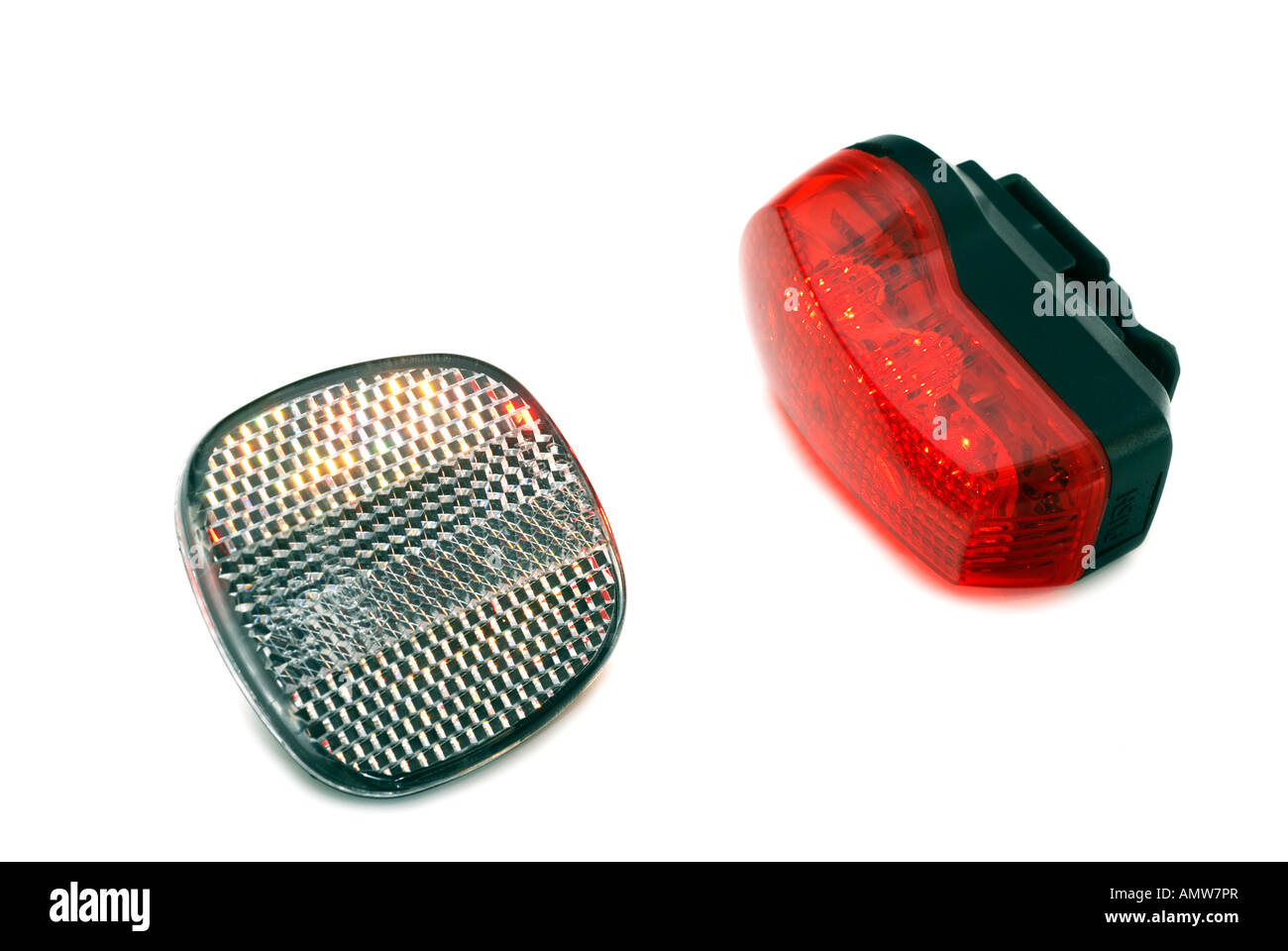 rear bicycle light red reflector Stock Photo Alamy