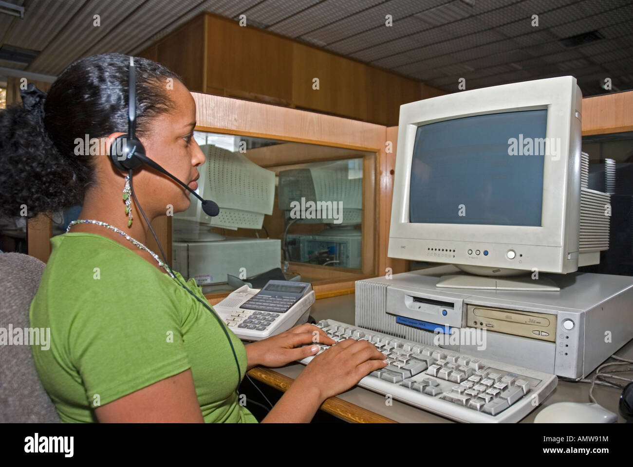 Call centre worker,Addis Abeba, Ethiopia Stock Photo Alamy