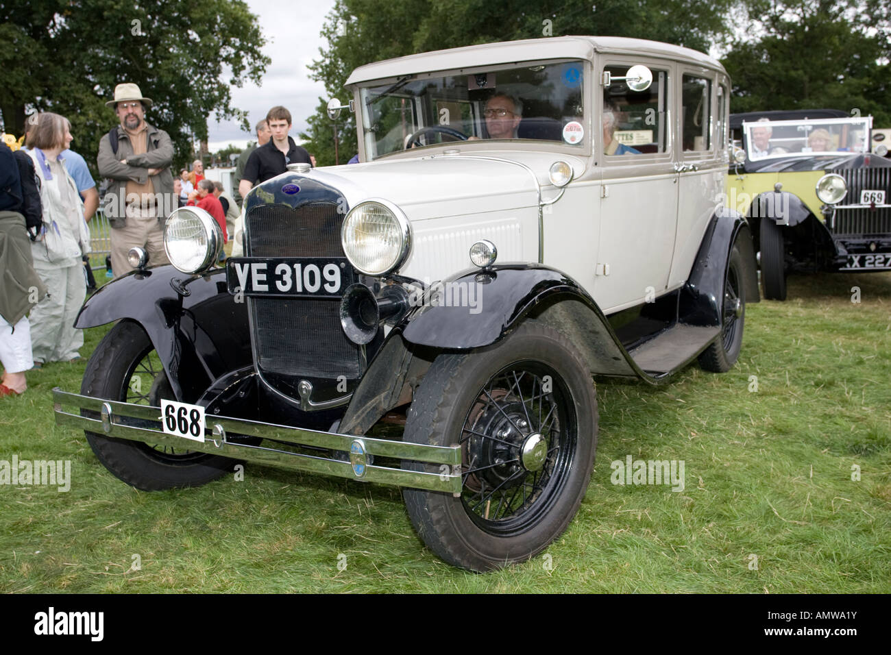 Vintage 1930 Ford saloon car Moreton Agricultural Show 2007 UK Stock Photo