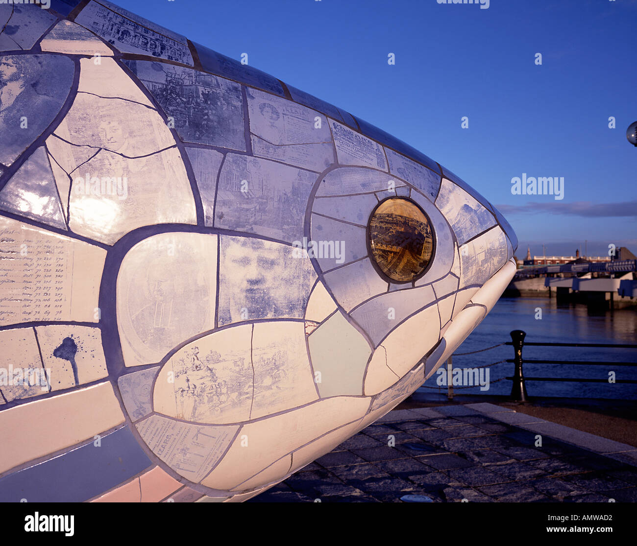 Big Fish Donegall Quay Belfast Northern Ireland Stock Photo