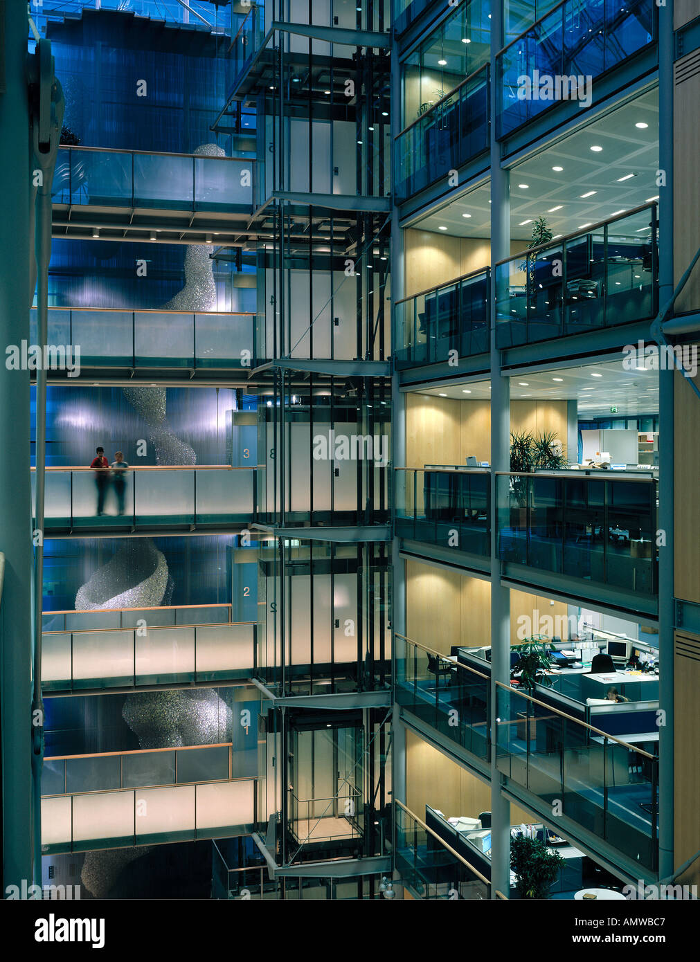 The Gibbs Building, Wellcome Trust HQ, 215 Euston Road, London. Interior. Architect: Michael Hopkins and Partners Stock Photo
