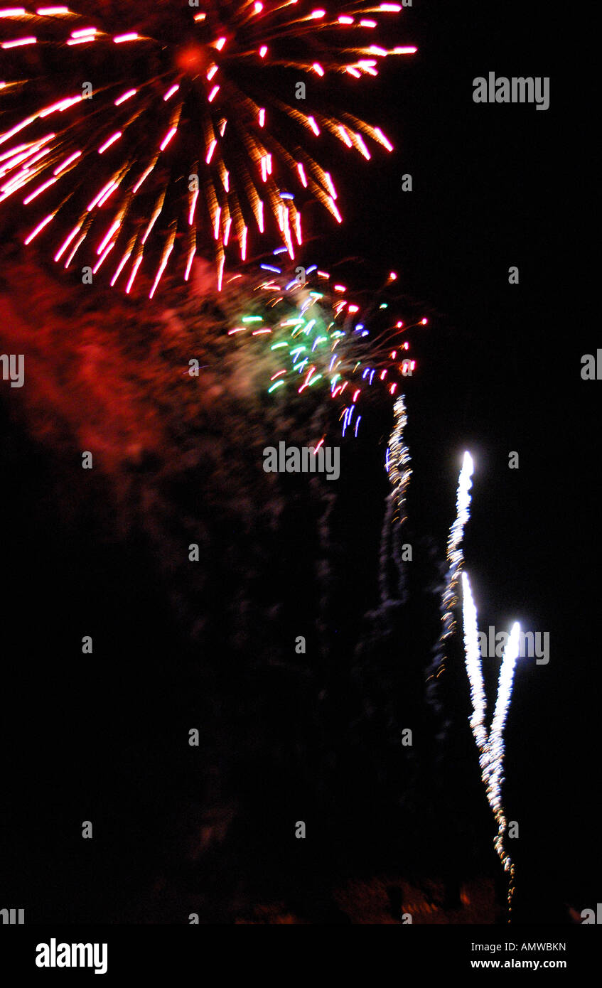 Fireworks on Bonfire Night. Stock Photo