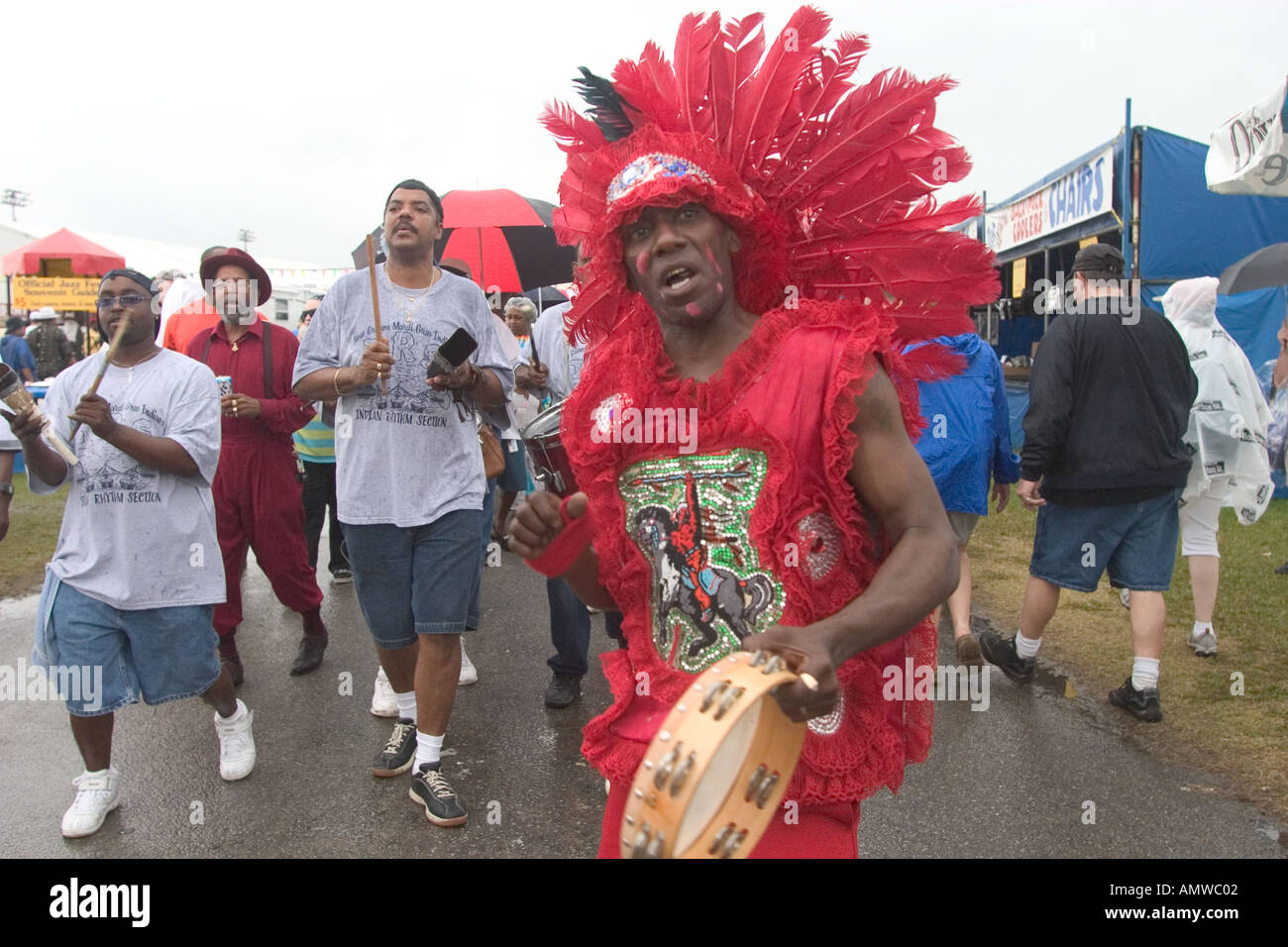 Mardi Gras Indians parade at the 2004 New Orleans Jazz and Heritage ...