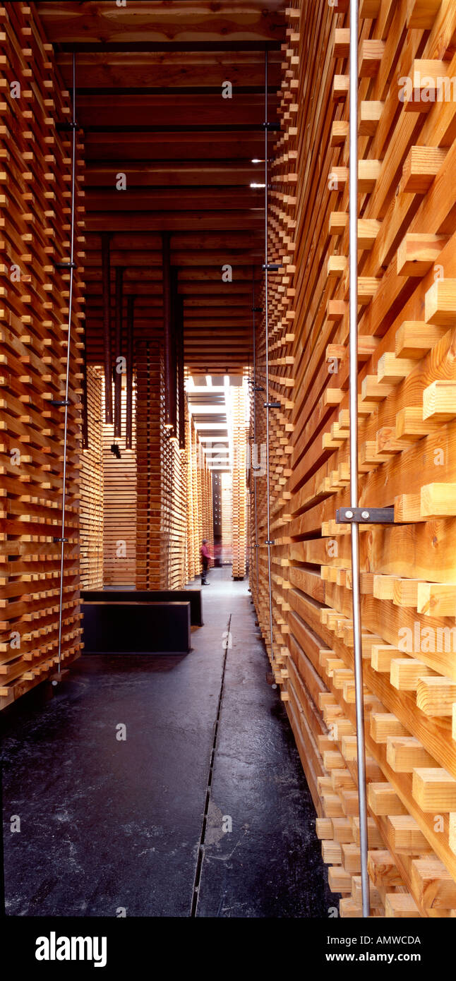 Expo 2000, Hanover. Swiss Pavilion. Architect: Peter Zumthor Stock Photo -  Alamy