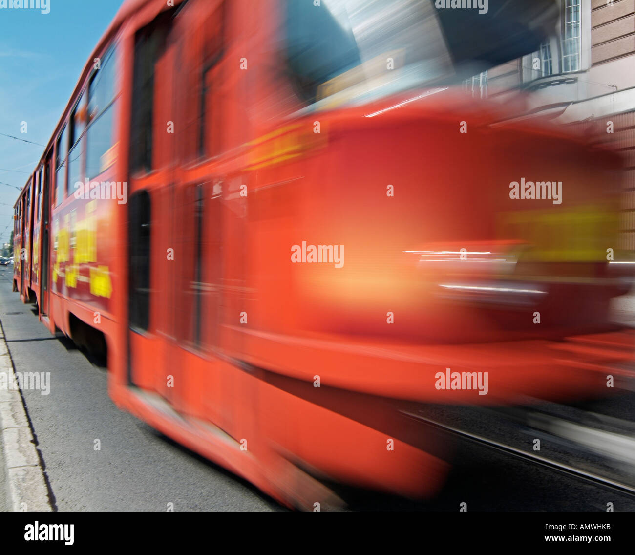 Tram Sarajevo Bosnia Herzegovina Stock Photo