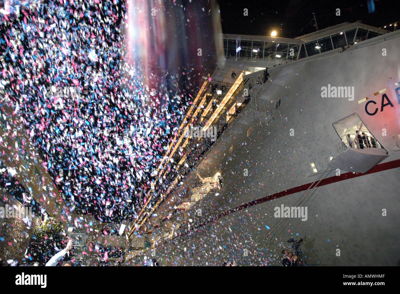 Cruise ship christening Carnival Valor Stock Photo Alamy
