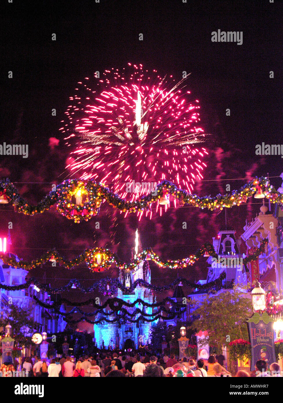 Christmas Xmas Walt Disney World Orlando Florida Stock Photo