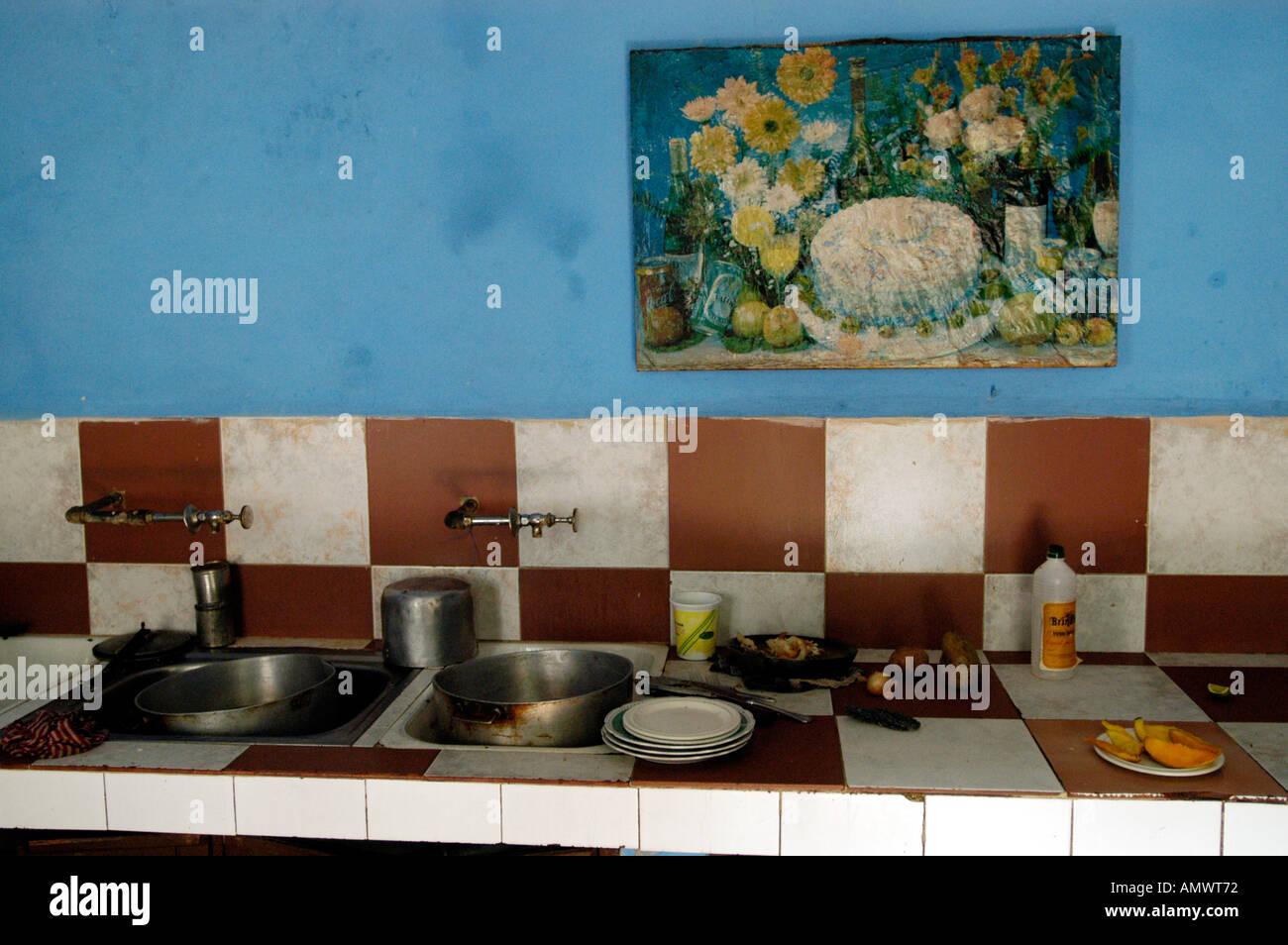 A traditional kitchen in Trinidad Cuba Stock Photo Alamy