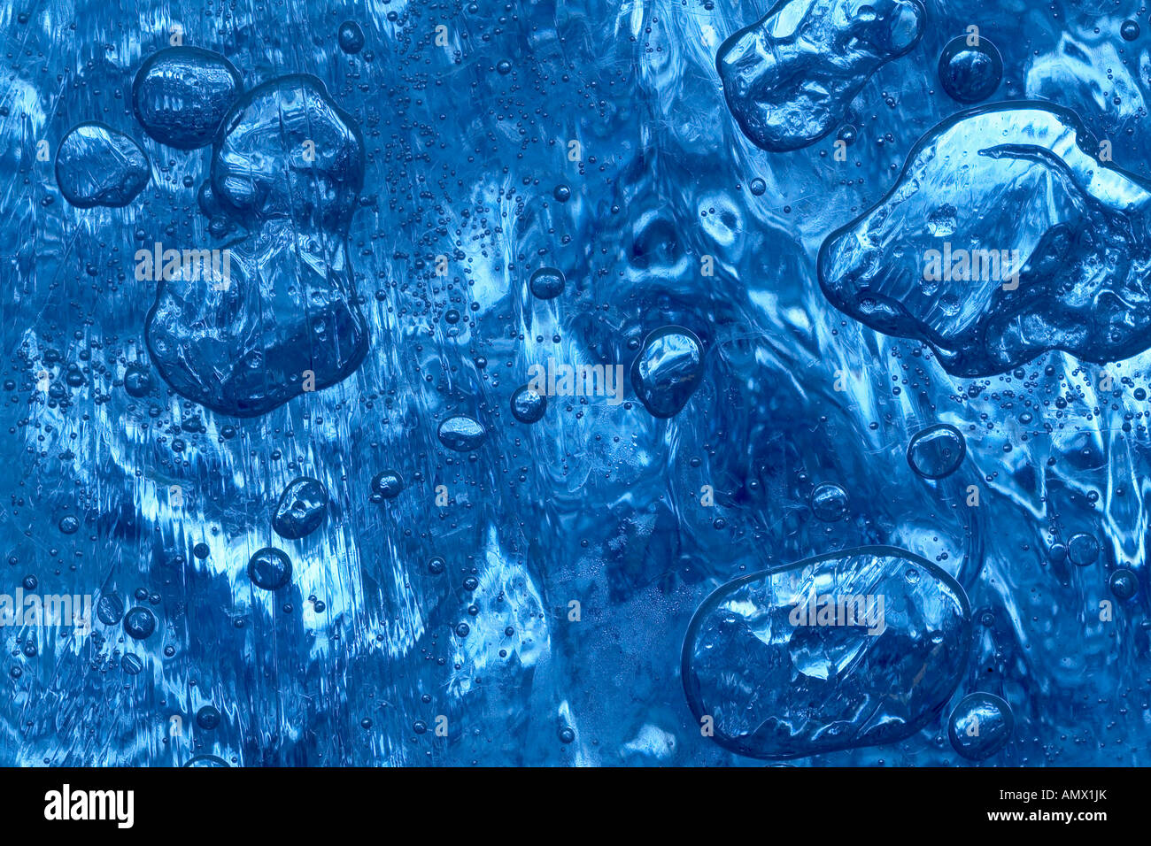 Close-up shot of Blue Ice effect Stock Photo