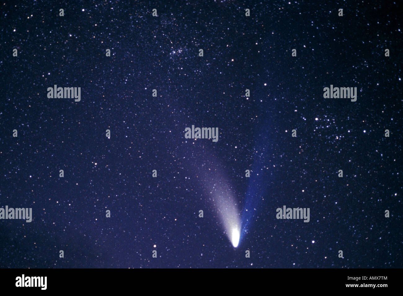 Comet Hale-Bopp in April 1997 Stock Photo