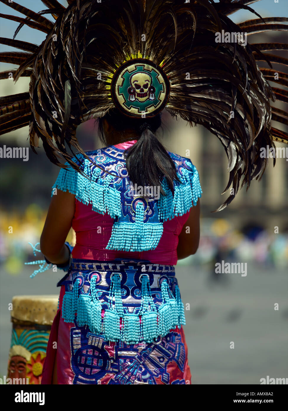 Mexico City, Zocalo, Dancer Stock Photo