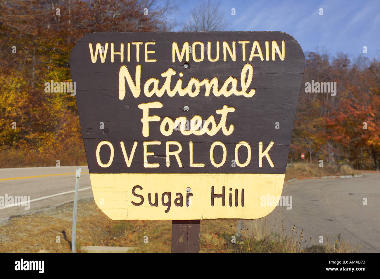 White Mountain National Forest Sign Stock Photo - Alamy