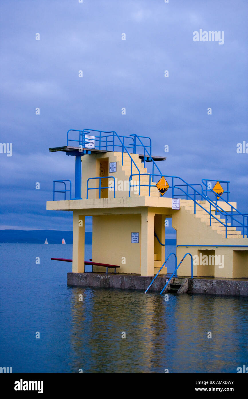 diving board on the shore Stock Photo Alamy