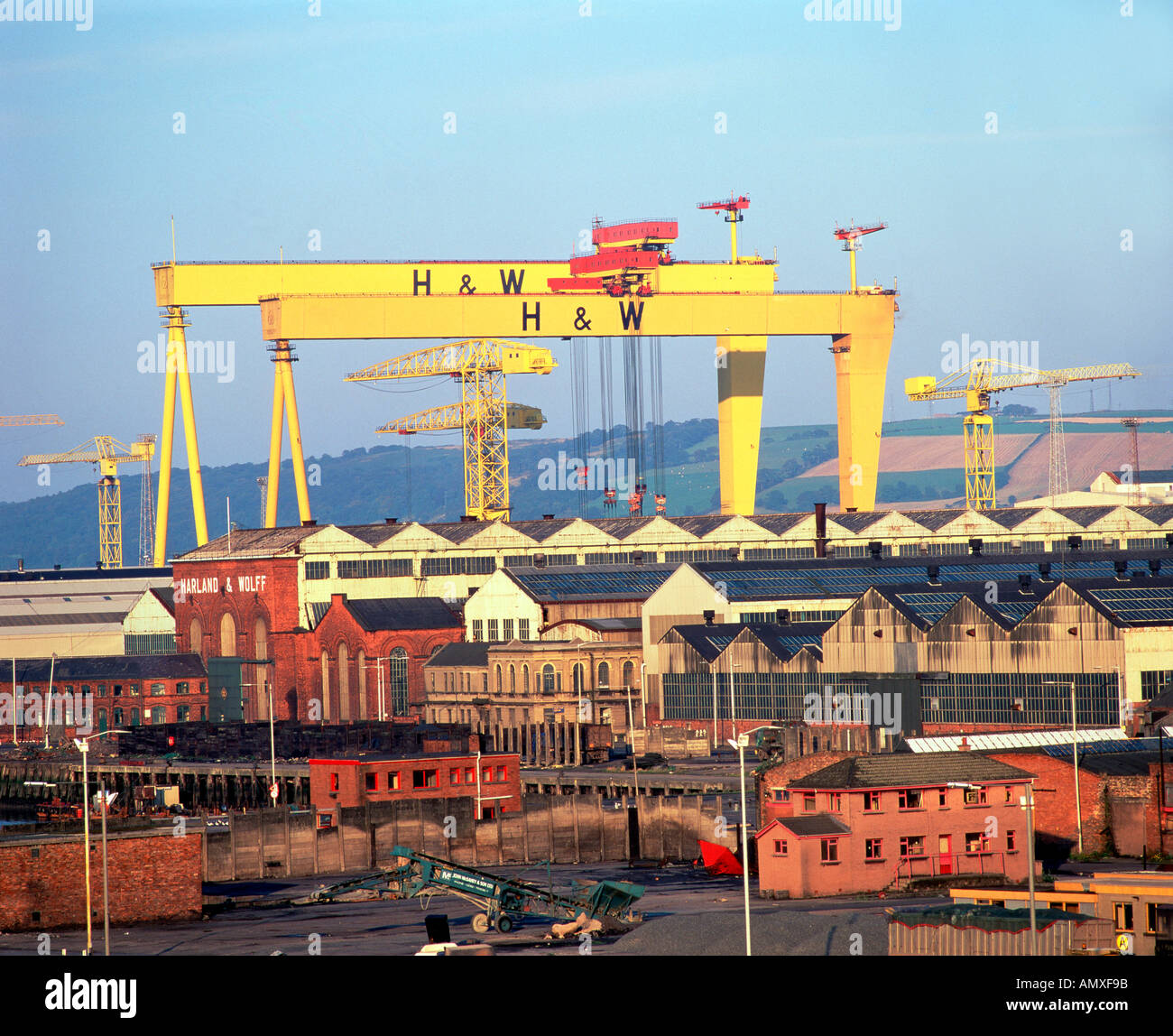 Harland Wolff Shipyard Belfast Northern Ireland Stock Photo