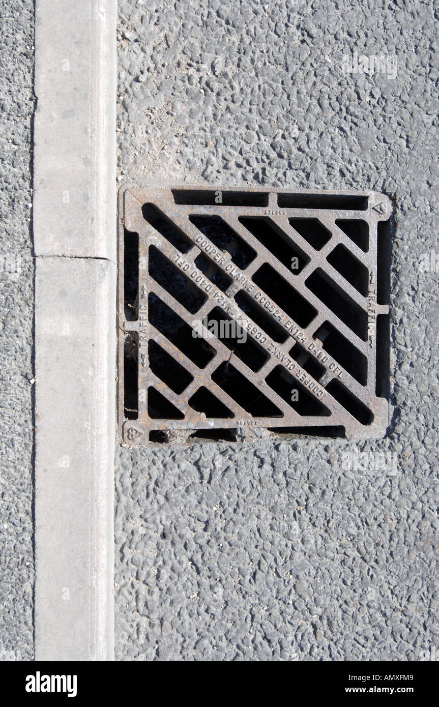 Drain cover, street drainage cover Stock Photo Alamy
