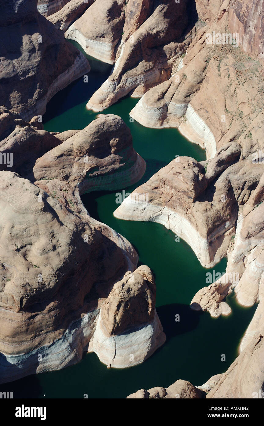 A tributary in Arizona feeds into Lake Powell Stock Photo