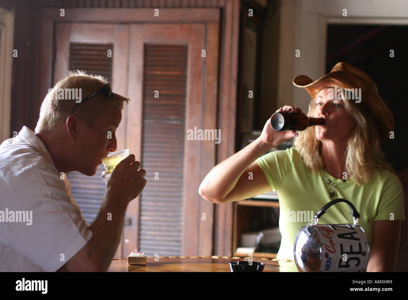 Drinking beer at Sloppy Joe s Bar in Key West, Florida Stock Photo Alamy